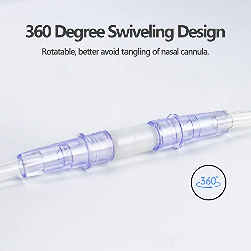 ItAll 5Packs Oxygen Tubing Swivel Connector for Oxygen Tubing, Swivel Oxygen Tubing Connector, Avoid Tangling of Tube - Image 3