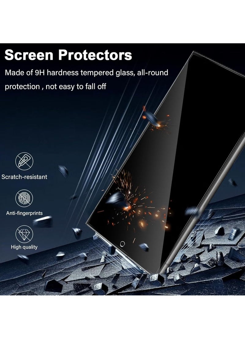 vesus Samsung Galaxy S24 Ultra Privacy Screen Protector â€“ 2-Pack Tempered Glass Film, Anti-Spy 9H Hardness, Privacy Protection, Bubble-Free, Ultra Clear Tempered Glass Film for Maximum Security and Display Clarity - Image 4