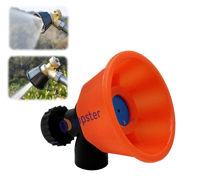 APPSTER Adjustable Plastic Sprayer Nozzle with Windproof Cap for Agriculture Sprayer Pump, High-Pressure Mist Nozzle, Garden, Grass Sprinkling Misting Fogger 2 Spray Modes Nozzles (Pack of 1pc) - Image 1
