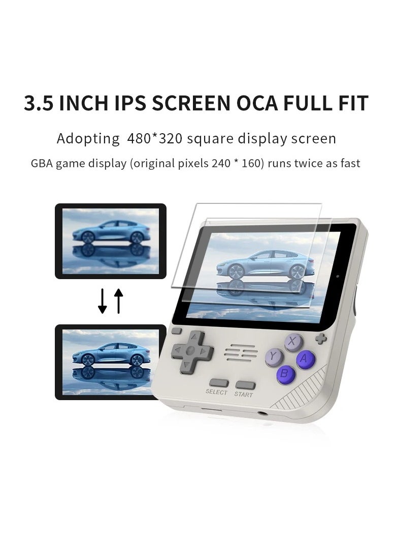 Powkiddy POWKIDDY V10 Handheld Retro Game Console, 17+ Emulators for ARCADE, PS1, GB, Supports Game Downloads, 5500+ Games Preloaded, Compatible with 64-bit 3D Simulators. Perfect for Retro Gamers(Grey, 64G)  - Image 2