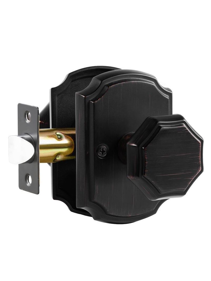Sorwduerm 1 Pack Oil Rubbed Bronze Knobs Passage Door Knobs Interior Door Knob For Hall And Closet Zinc Alloy - Image 1