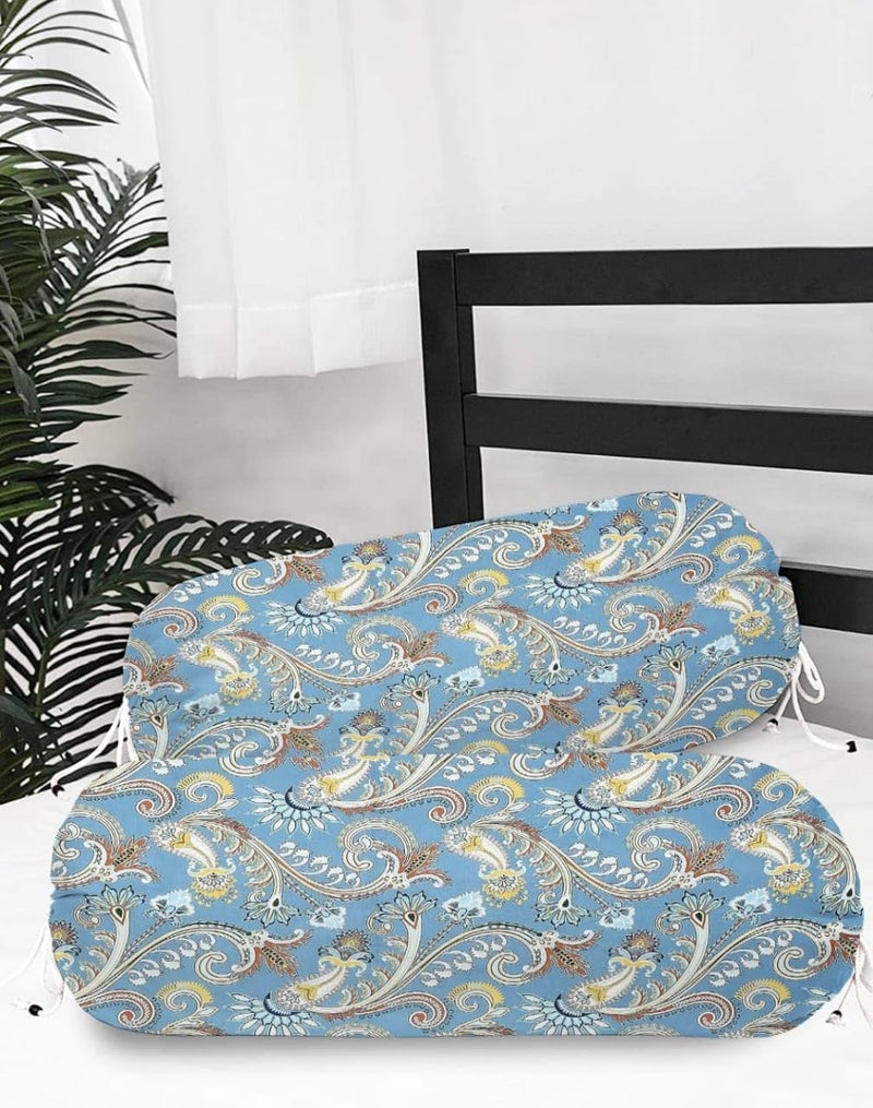 S&S Sands® Cotton Bolster/Pillow Covers| Round Bedside Long Pillow Cover|King Size Covers|Dewan Pillow Cover Set 16 X 32 |Bolster Cover Set of 2 (Multicolor) - Image 1