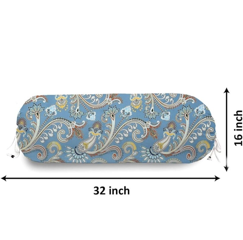 S&S Sands® Cotton Bolster/Pillow Covers| Round Bedside Long Pillow Cover|King Size Covers|Dewan Pillow Cover Set 16 X 32 |Bolster Cover Set of 2 (Multicolor) - Image 4