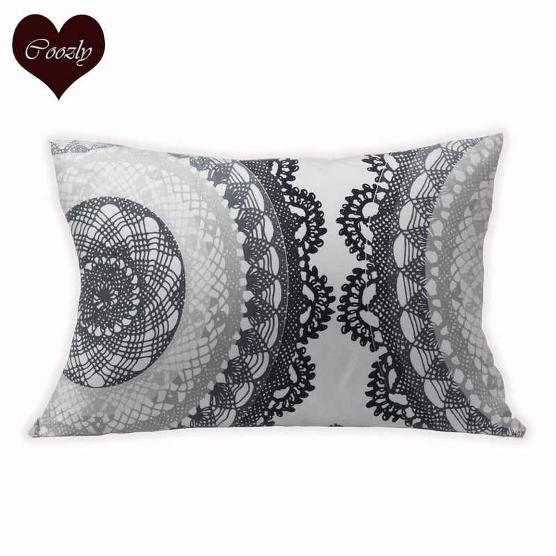 COOZLY Microfiber 200 TC Pillow Cover (Grey_20"x36") - Image 3