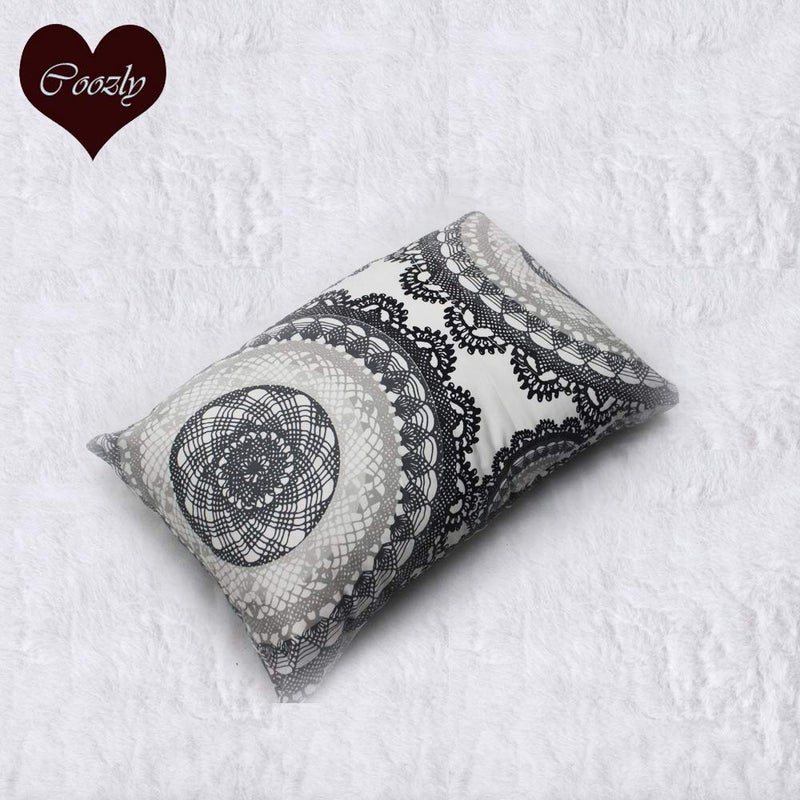 COOZLY Microfiber 200 TC Pillow Cover (Grey_20"x36") - Image 4
