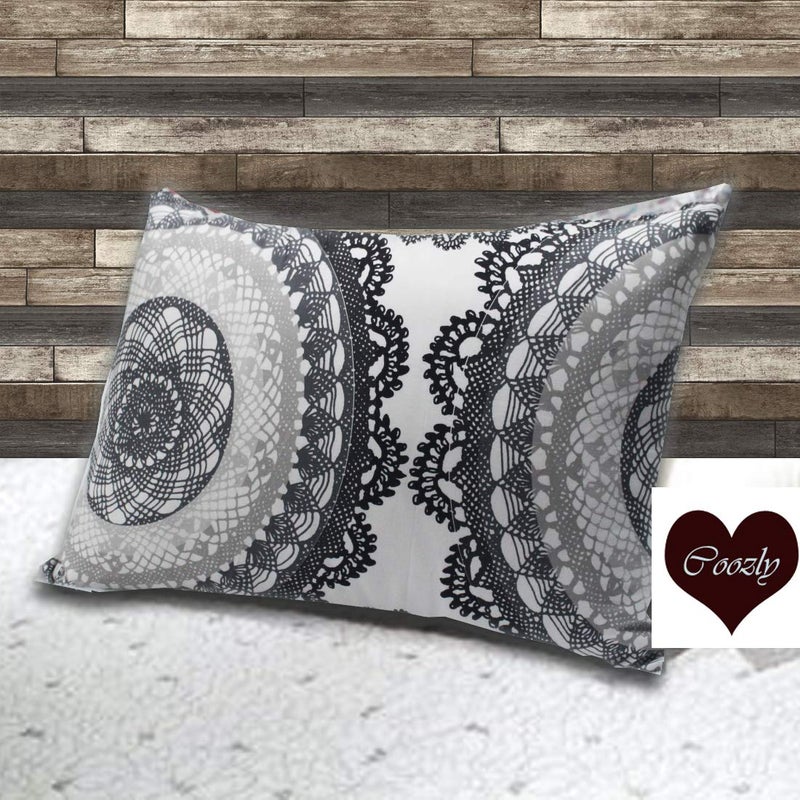 COOZLY Microfiber 200 TC Pillow Cover (Grey_20"x36") - Image 2