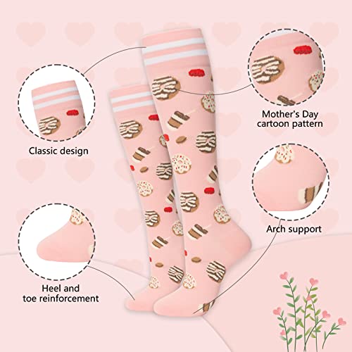 fenglaoda Compression Socks Women Men 6 Pairs, Knee High Best Support Circulation Socks for Running, Travel, Flight, Nurse - Image 3