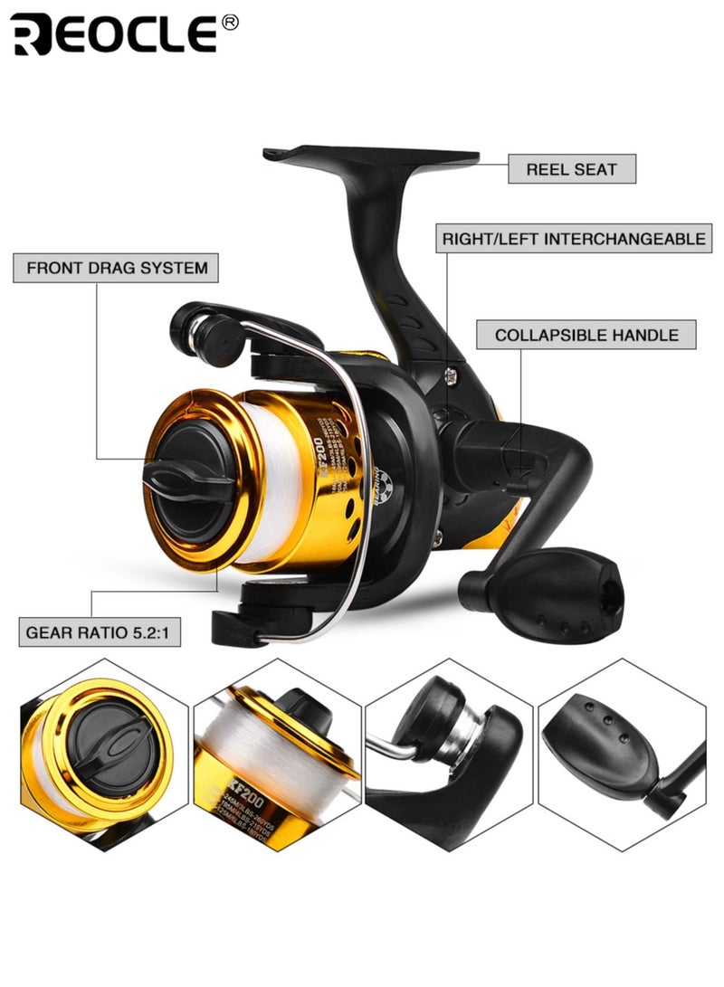 REOCLE Telescopic Fishing Rod with Fast Retracting System and Glass Fiber Construction Extendable Fishing Pole with Lightweight Design for Freshwater Saltwater Angler Use - Image 4