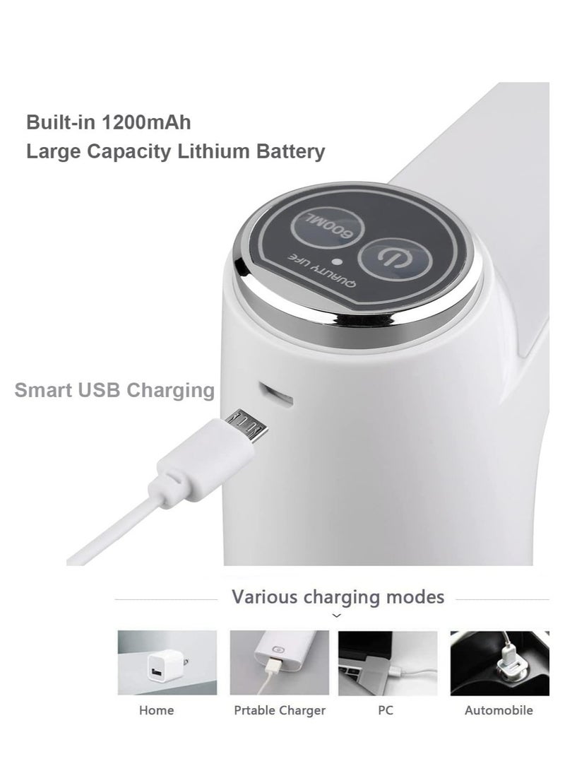 Water Dispenser, Portable Water Bottle Pump for Universal 3, 4 and 5 Gallon with USB Electric Charging and Automatic Off Switch - Image 4