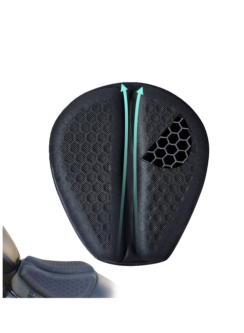 Excefore Motorcycle Seat Cushion 3D Honeycomb Motorcycle Gel Seat Cushion Petal Shape Design - Not Stuffy, Protecting Sensitive Areas, Stay Cool and Comfortable for Long Ride - Image 1