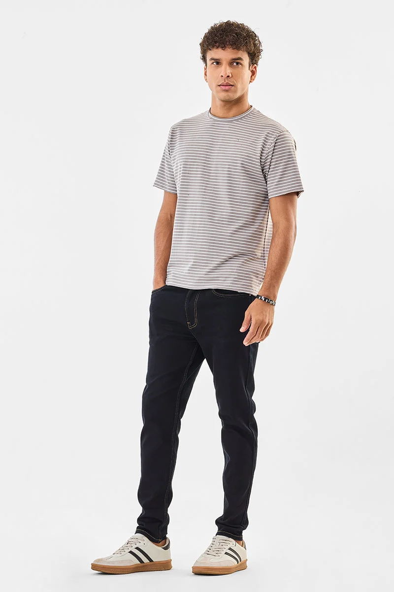 SNITCH Dark Blue Solid Skinny Fit Streetwear Jeans