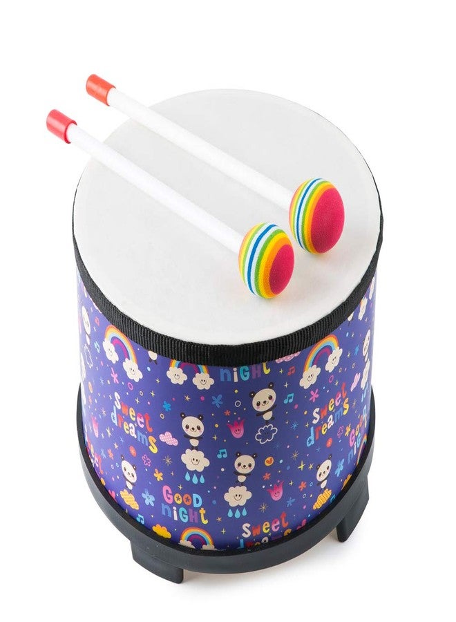 Musfunny Kids Floor Tom Drum Toddlers: Baby Music Toys 8 inch Percussion Instrument Child Drums - Montessori Toys Wooden Drum for Preschool Educational Birthday (Purple 8") - Image 1