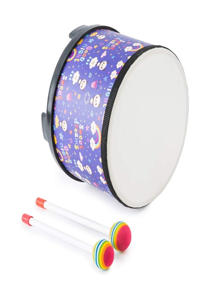 Musfunny Kids Floor Tom Drum Toddlers: Baby Music Toys 8 inch Percussion Instrument Child Drums - Montessori Toys Wooden Drum for Preschool Educational Birthday (Purple 8") - Image 2