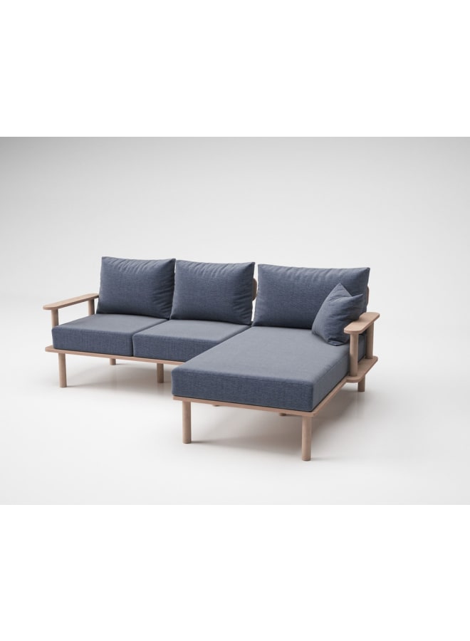 Retro Modern corner sofa 141 cm - blue - Image 3