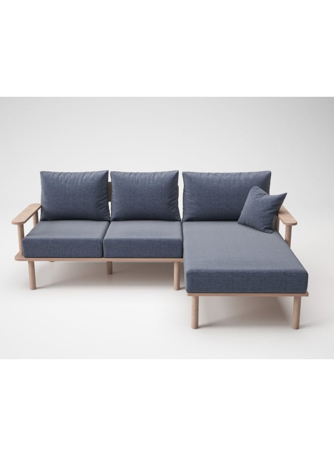 Retro Modern corner sofa 141 cm - blue - Image 2