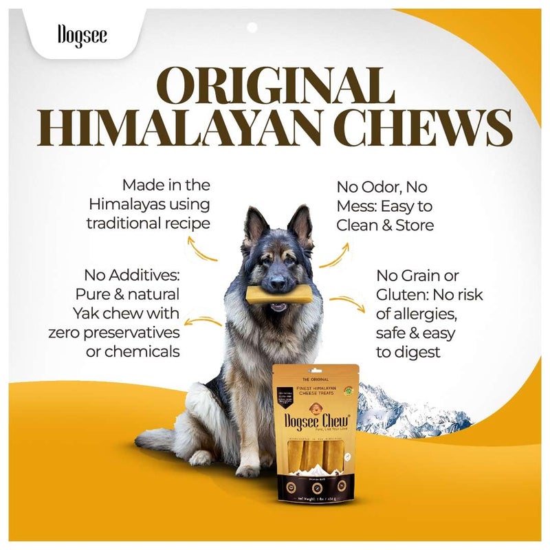 Dogsee Original Yak Cheese Himalayan Dog Chews 1lb (Small- 13 Bars) | 100% All Natural | Dog Treats Small Breed | Dog Chews Long Lasting for Aggressive Chewers | High Protein | Dental Sticks - Image 2