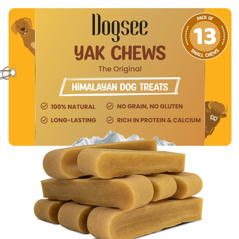 Dogsee Original Yak Cheese Himalayan Dog Chews 1lb (Small- 13 Bars) | 100% All Natural | Dog Treats Small Breed | Dog Chews Long Lasting for Aggressive Chewers | High Protein | Dental Sticks - Image 1