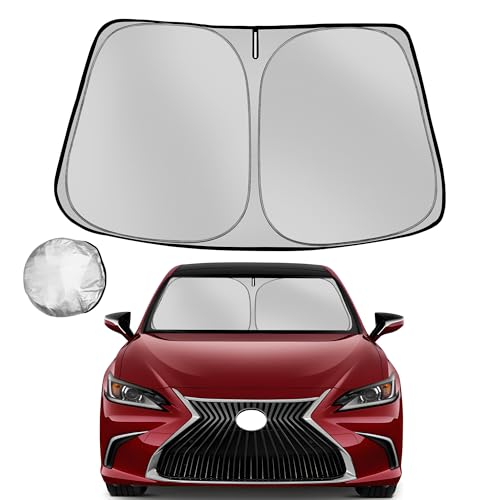 Fonowka Windshield Sun Shade for 2019-2025 Le-xus ES250 ES300h ES350 Foldable Sun Sunshade for Car Front Window Blocks UV Rays and Heat Automotive Interior Protector Custom Fit Accessories - Image 1