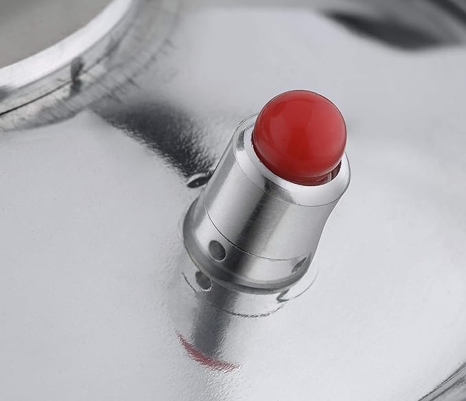 السيف 8لترات قدر ضغط ألومنيوم عريض 8 لتر، توزيع حرارة متساوٍ، خامة عالية الجودة، قفل محكم، صمام أمان، مقبض علوي وجانبي، مطابق لمعايير الجودة العالمية - فضي فضي - Image 3