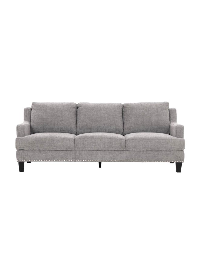 Micasa - Elegant and Modern Design 3-Seater Sofa with Cushion Grey 75 x 93 x 217 cm SS5377BF63D- GR - Image 1