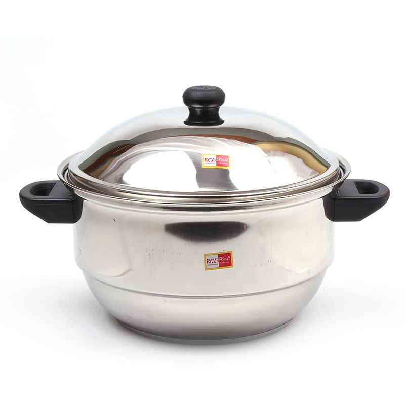 KCL Stainless Steel Sandwich Bottom MultiKadai Idly Steamer / 21 Idly - 3 Plate - Image 2