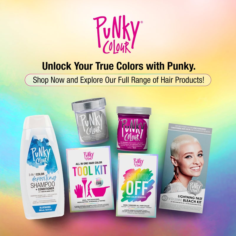 Punky Colour 3-in-1 Color Depositing Conditioner & Hair Cleanser - Bluemania, Semi Permanent Hair Color Conditioner, Long-Lasting Hair-Dye, 8.5 fl oz. - Image 5