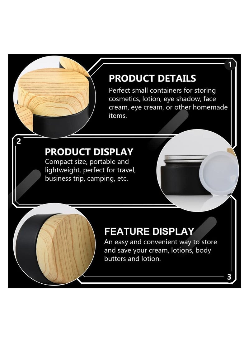 SYOSI - 30ML Frosted Cosmetic Glass Jars with Plastic Cap Lids and Sealing Discs Small Travel Size Empty Makeup Sample Containers for DIY Lip Balm Body Lotion Face Cream - Image 1