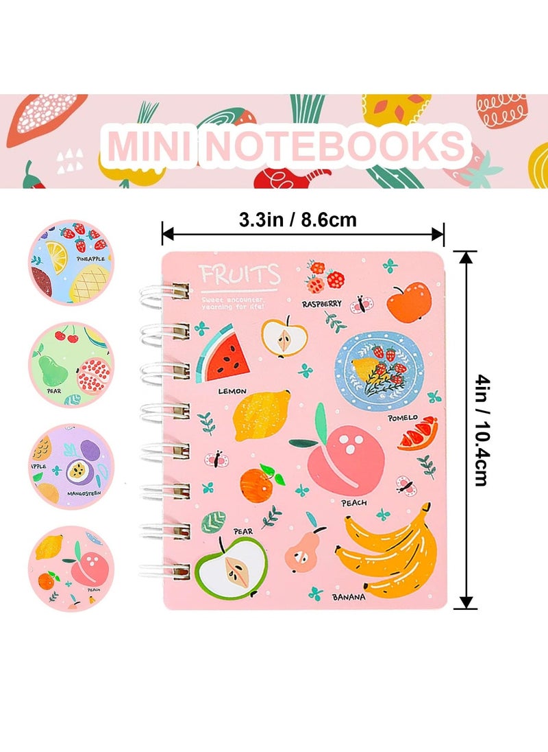 Generic - 4pcs Mini Spiral Notebook Thickened Horizontal, Small Spiral Notepad Cartoon Pocket Notebook, Ledger Notebook Handwriting Diary Drawing Tablet - Image 1