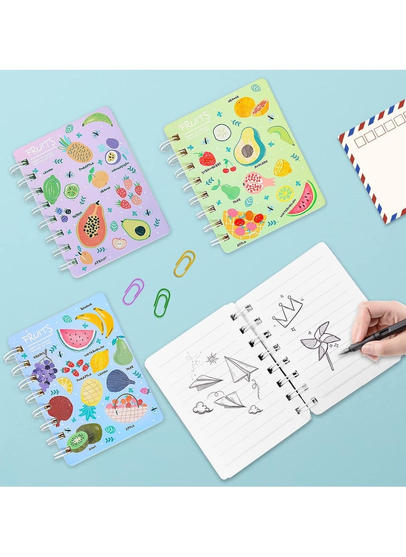 Generic - 4pcs Mini Spiral Notebook Thickened Horizontal, Small Spiral Notepad Cartoon Pocket Notebook, Ledger Notebook Handwriting Diary Drawing Tablet - Image 1