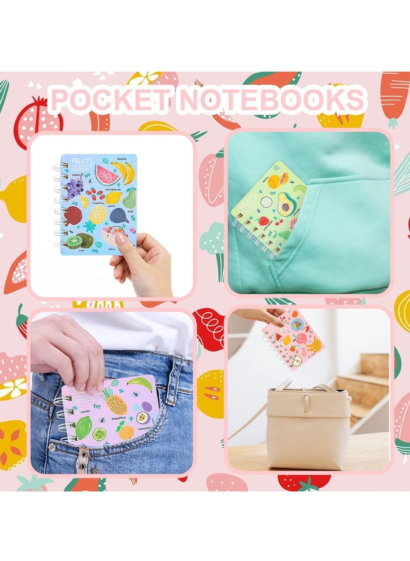 Generic - 4pcs Mini Spiral Notebook Thickened Horizontal, Small Spiral Notepad Cartoon Pocket Notebook, Ledger Notebook Handwriting Diary Drawing Tablet - Image 1