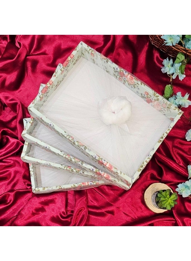 Satyam Kraft SATYAM KRAFT 6 Pcs Multipurpose Folding Gift Box | Premium Folding Paper Tray with Net for Rakhi, Raksha Bandhan, Wedding, Birthday, Festive Occasions, Return Gifts, Hampers (Pastel Green) - Image 2