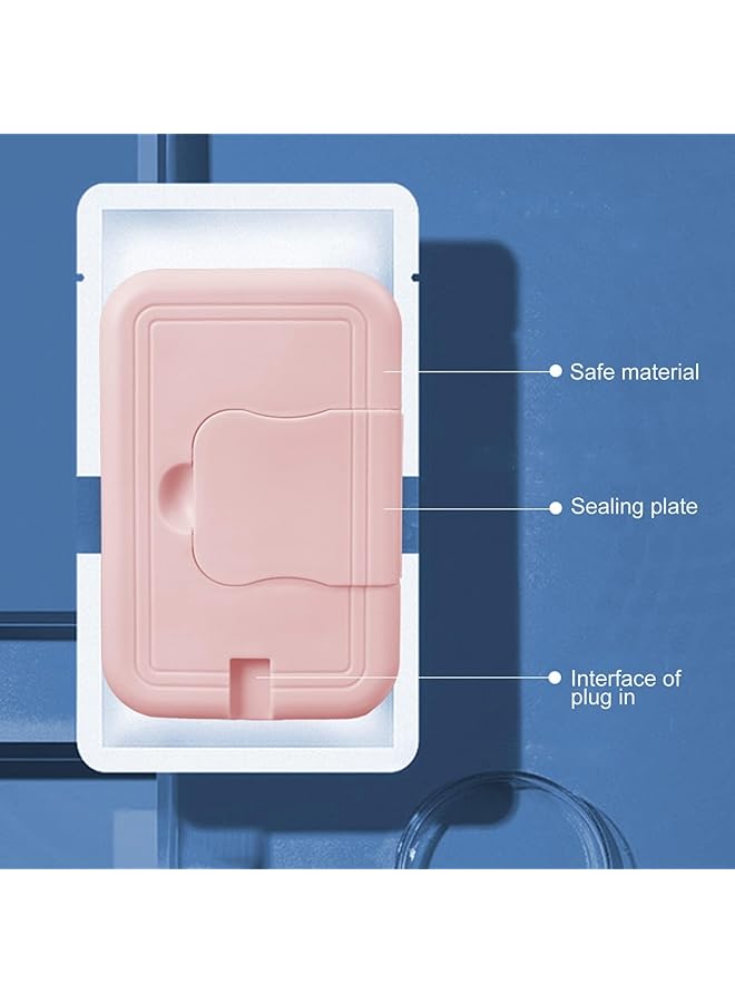 إكسفور سخان مناديل للأطفال، مناديل دافئة للأطفال، سخان مناديل يعمل بمنفذ USB، سخان مناديل للسفر، هدايا حفلات استقبال الطفل، سخان مناديل محمول للاستخدام في السيارة (وردي) - Image 5