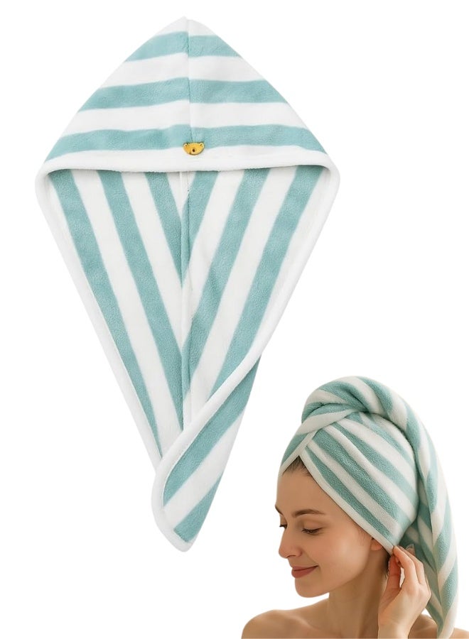 Quick Dry Microfiber Hair Towel Turban for Women & Girls – Soft and Gentle Hair Wrap for Styling, Sleep, and Frizz Control – Lightweight, Durable, and Comfortable Hair Drying Cap for Smooth, Healthy Hair - Image 1