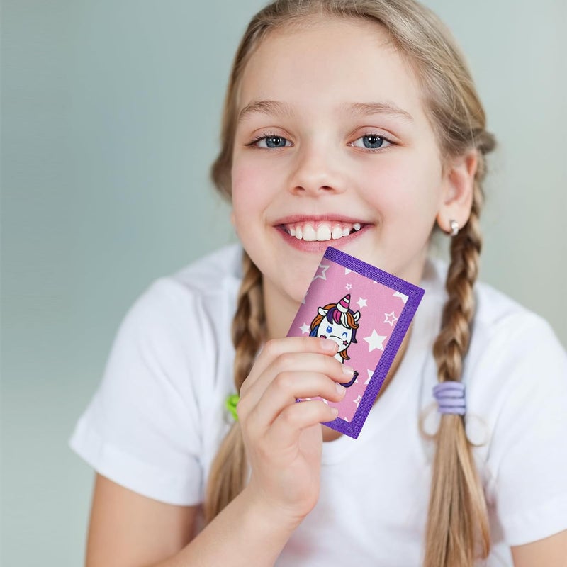 AI-DEE RFID Trifold Canvas Outdoor Sports Wallet for Kids - Front Pocket Wallet with Magic Sticker - Image 2