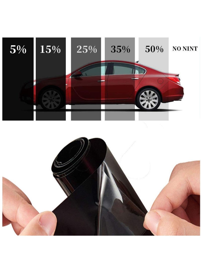 Generic - Window Tint Film, 50% VLT Professional Uncut Car Window Film, Car Packaging Sun Film Suitable For Sunscreen Heat Insulation, Car Diy, Privacy Protection 2 Roll, 1m×50cm - Image 1