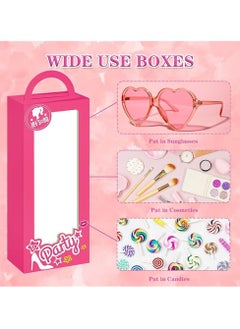 ThePartyPopper Pink Princess Theme Hot Pink Babe Boxes - 12 Pack Candy Treat Gift Boxes  - Image 2