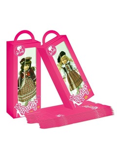 ThePartyPopper Pink Princess Theme Hot Pink Babe Boxes - 12 Pack Candy Treat Gift Boxes  - Image 3