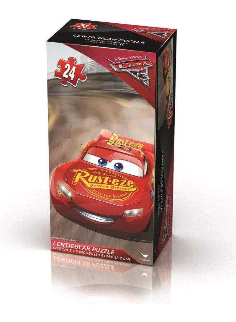 Cardinal Disney-Pixar Cars 3 Lenticular 3-D Puzzle, 24-Piece