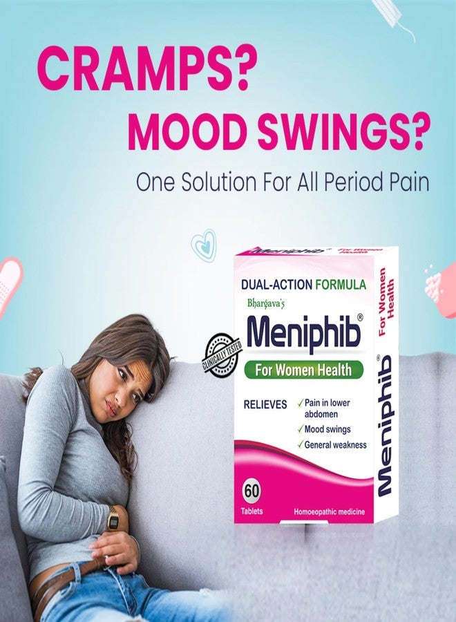 Bhargava Meniphib Menstrual/Period Pain Relief Helps to Reduce Menstrual/Period Cramps & Pain, Mood Swings Relieves Stress & Anxiety, Irritability & Increases Energy for Women Health (Pack of 2) - Image 5
