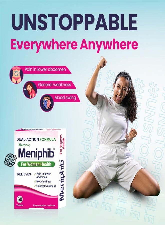 Bhargava Meniphib Menstrual/Period Pain Relief Helps to Reduce Menstrual/Period Cramps & Pain, Mood Swings Relieves Stress & Anxiety, Irritability & Increases Energy for Women Health (Pack of 2) - Image 3
