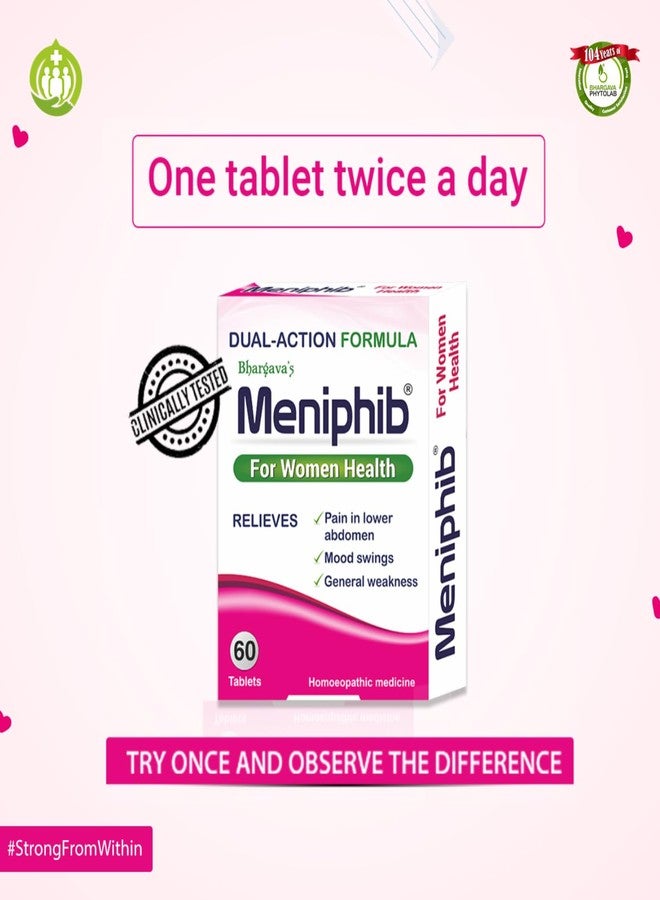 Bhargava Meniphib Menstrual/Period Pain Relief Helps to Reduce Menstrual/Period Cramps & Pain, Mood Swings Relieves Stress & Anxiety, Irritability & Increases Energy for Women Health (Pack of 2) - Image 2
