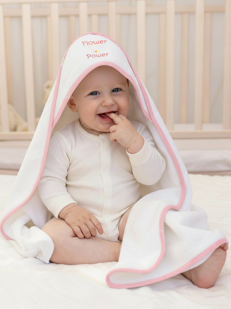 Babies Basic 100% Cotton Swaddle / Receiving Blanket for New Born, 75*75cm , Pink - Image 3