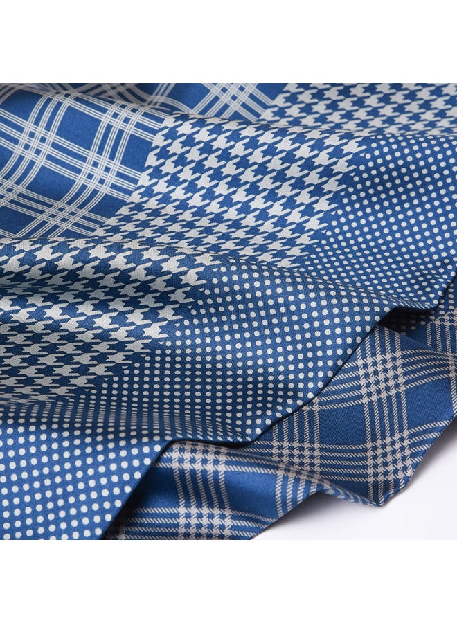 Hang Silk House Hangsi Mansion Men's Silk Scarf Mulberry Silk With Suit Jacket Professional Business Gift For Husband Dad Father Blue - Image 4