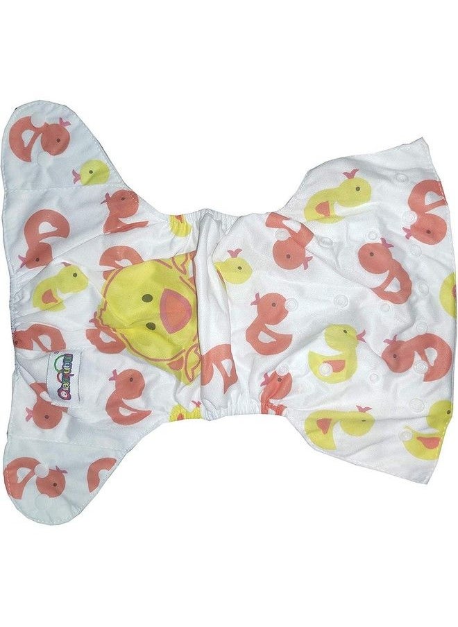 Chinmay Kids Baby Reusable Cloth Diaper Nappies With Multi Layered Microfiber Insert Pad Free Size Combo (Set Of 2) For Newborn Toddler Infant (Printed ; Assorted Colours)  - Image 4