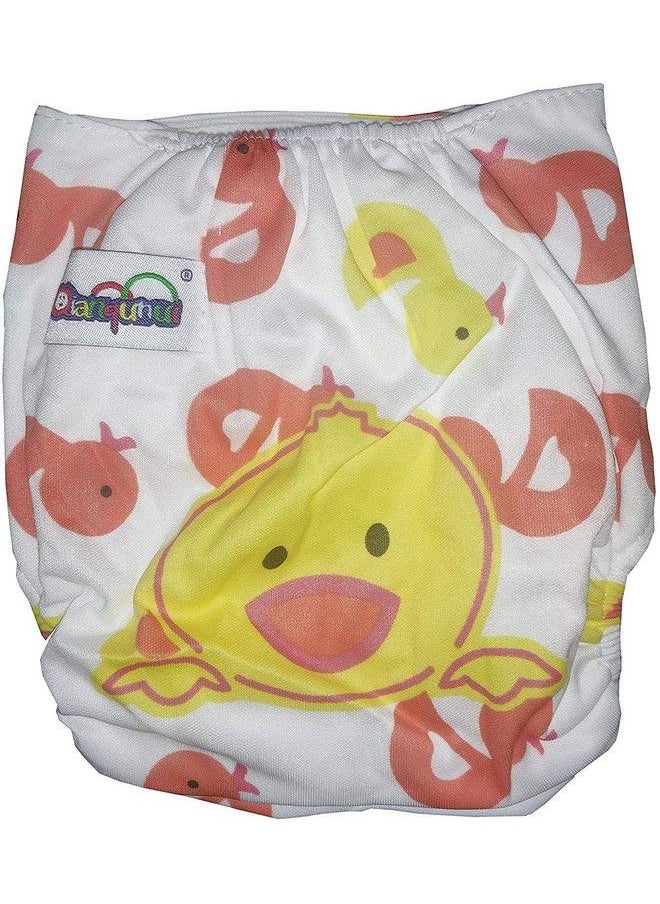 Chinmay Kids Baby Reusable Cloth Diaper Nappies With Multi Layered Microfiber Insert Pad Free Size Combo (Set Of 2) For Newborn Toddler Infant (Printed ; Assorted Colours)  - Image 3