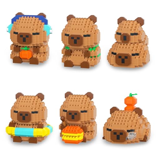 HIGH GODO Capybara Party Favors Building Set 2120PCS Cute Capybara for Goodie Bag Stuffers Party Favors Birthday Gift for Adult Teens 14 Not Compatible with Major Brand - Image 1