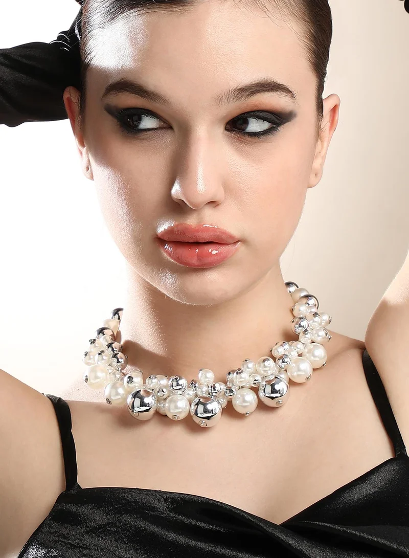 SOHI Soiree-Cluster Collar Artificial Necklace Jewellery