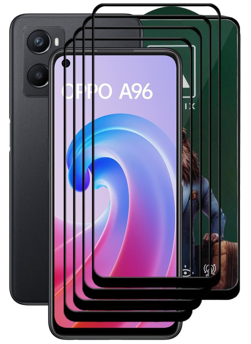 ACLIX 4 Pieces Antistatic ESD Dustproof Premium Quality High Definition Tempered Glass Screen Protector Designed For Oppo A96 - Image 1