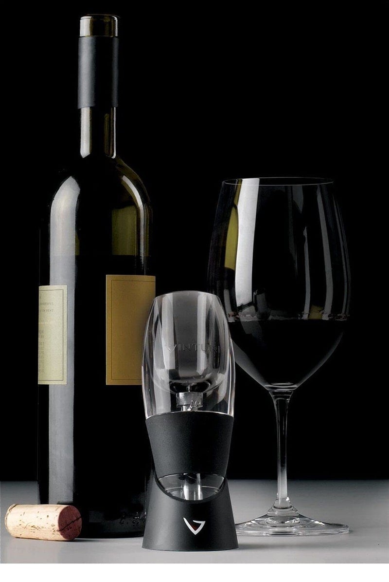Vinturi Wine Aerator Deluxe Essential Red Wine Pourer and Decanter Tower Stand Set Easily and Conveniently Aerates Wine by the Bottle or Glass and Enhances Flavors with Smoother Finish, Black - Image 5