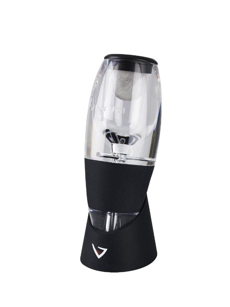 Vinturi Wine Aerator Deluxe Essential Red Wine Pourer and Decanter Tower Stand Set Easily and Conveniently Aerates Wine by the Bottle or Glass and Enhances Flavors with Smoother Finish, Black - Image 2
